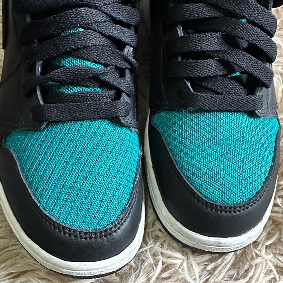 Air Jordan Black and Teal High-Top Sneakers - Picture 16 of 16